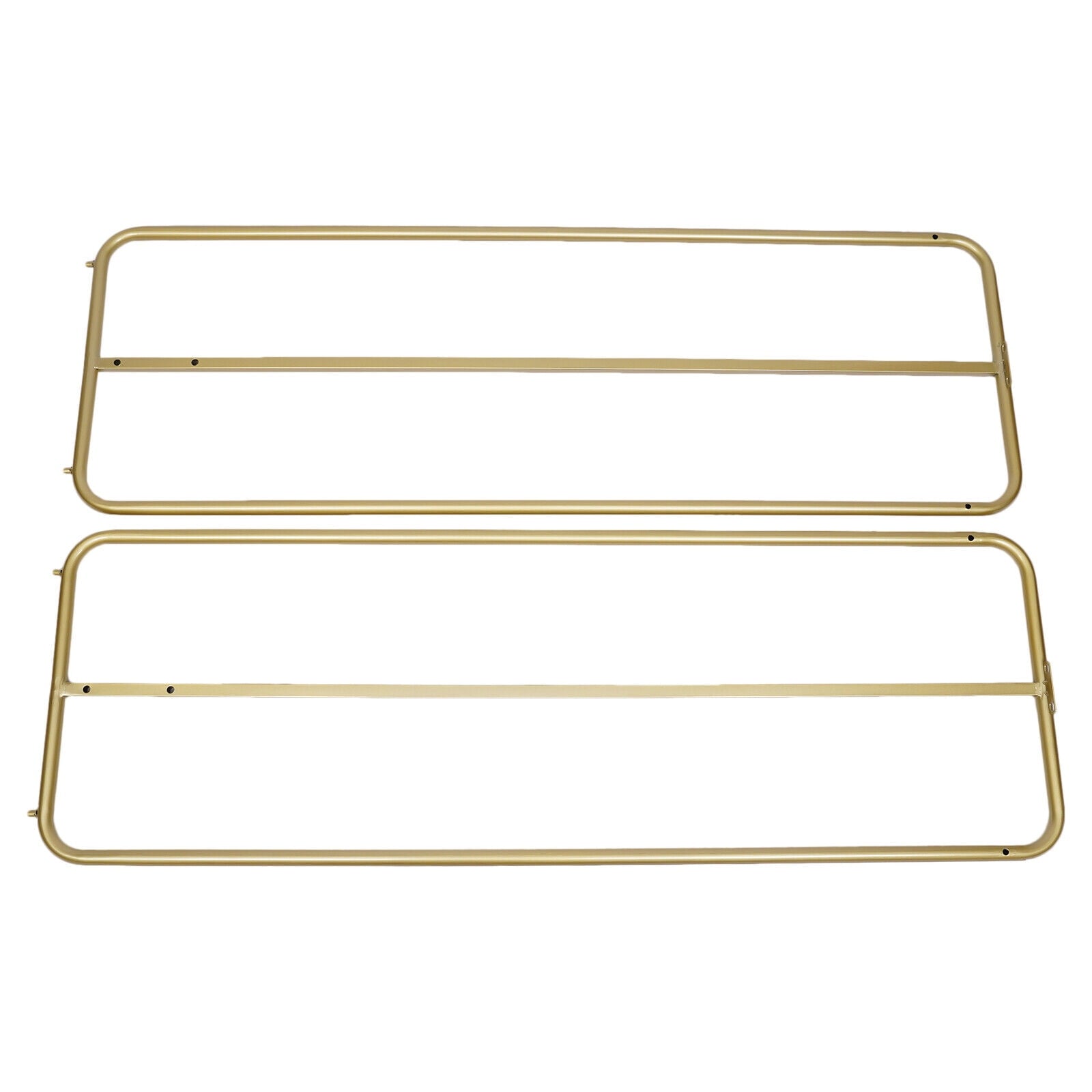 Boutique Adjustable Height Modern 2 Rods 1-Shelf Clothes Rack, Gold