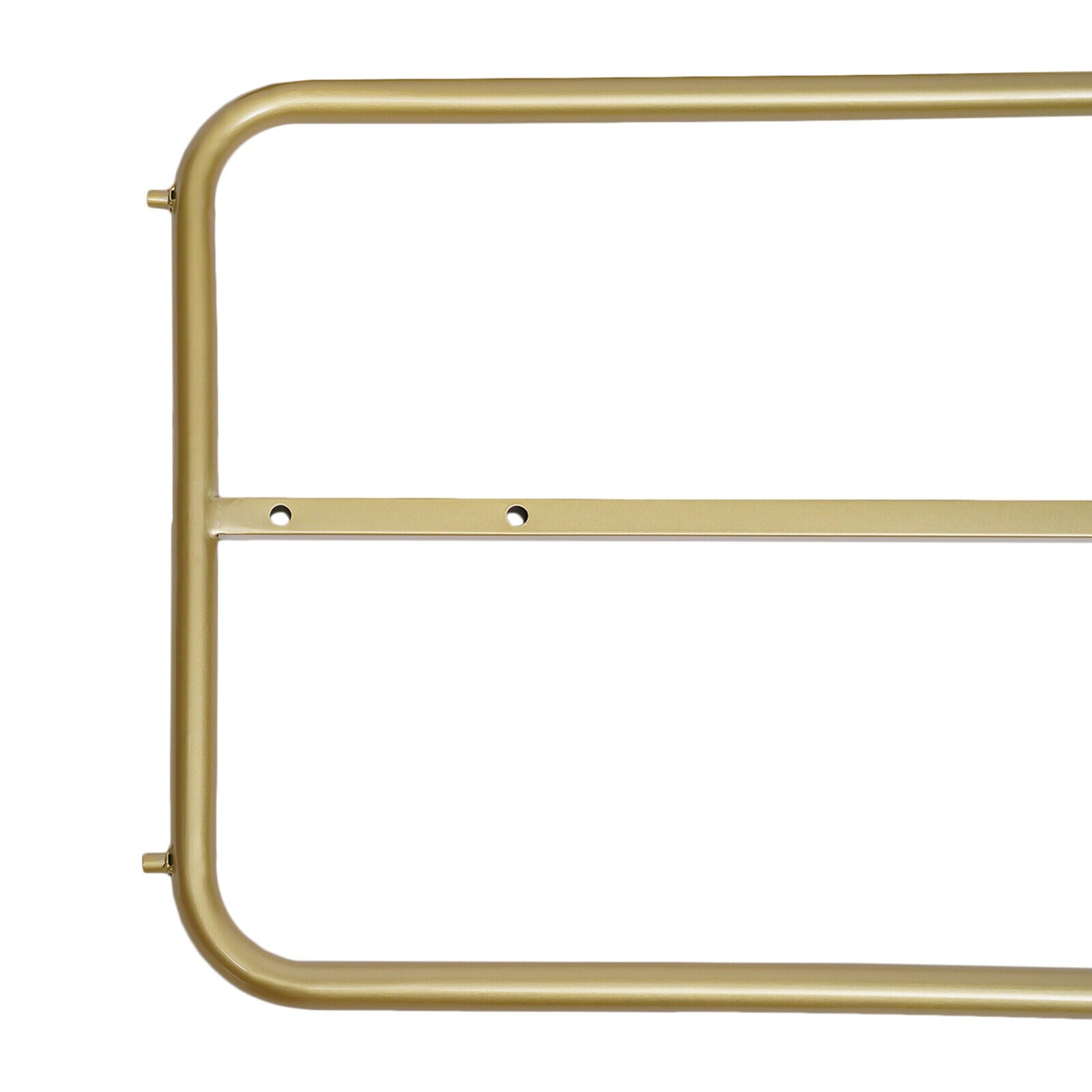 Boutique Adjustable Height Modern 2 Rods 1-Shelf Clothes Rack, Gold