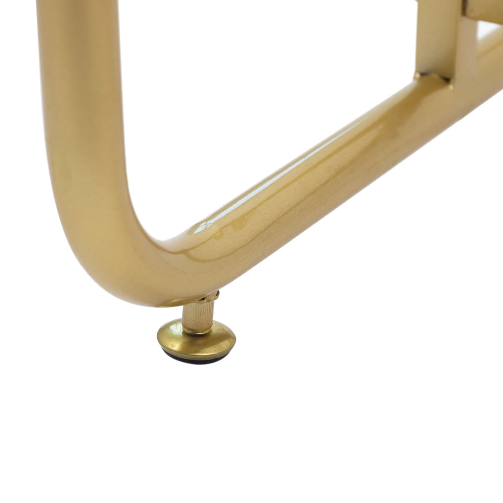Boutique Adjustable Height Modern 2 Rods 1-Shelf Clothes Rack, Gold