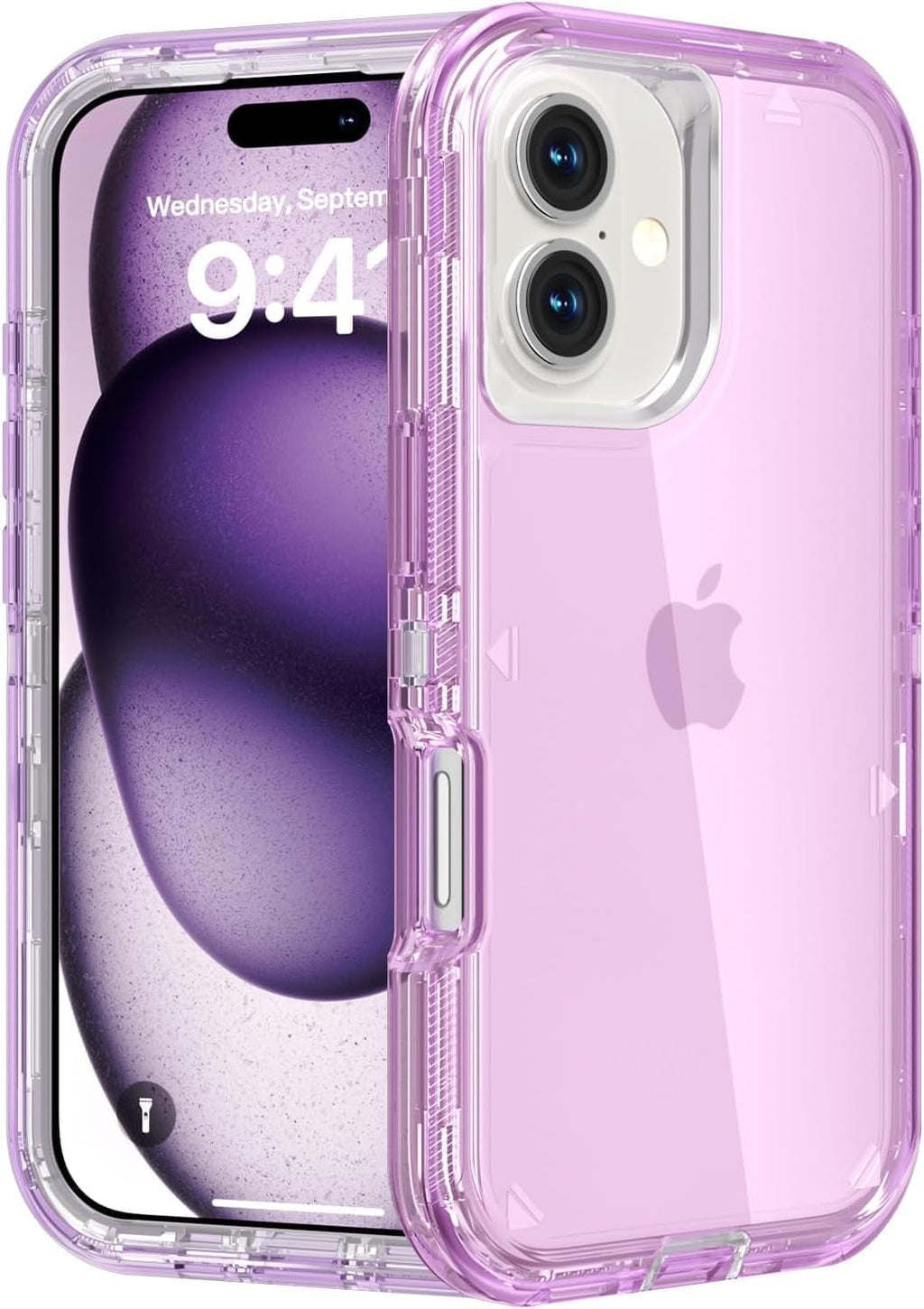 For iPhone 12 Pro Max [6.7-inch] Heavy Duty Shockproof Protection Phone Cases, Anti-Drop, Triple Layer Transparent Protective Back Cover Case