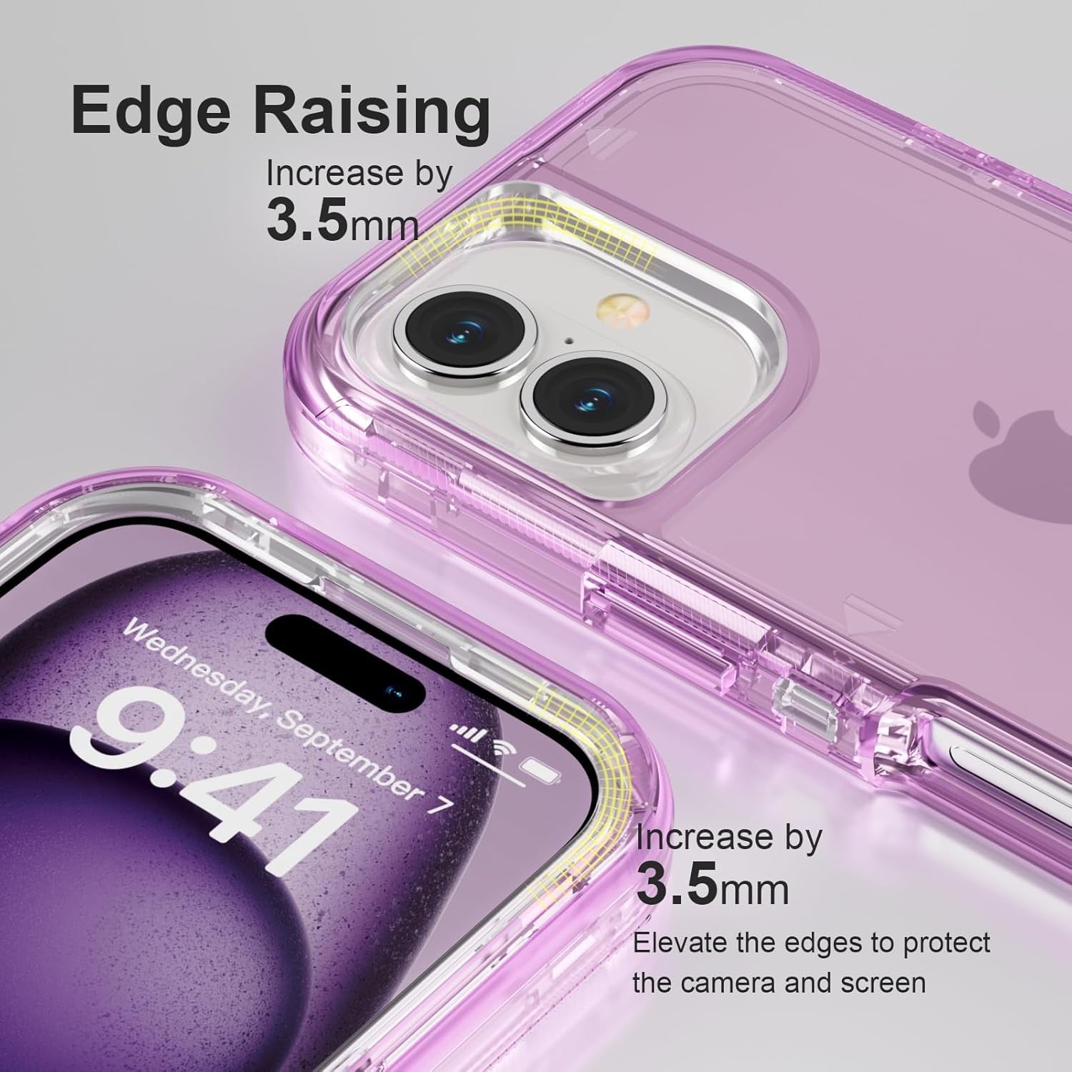 For iPhone 12 Pro Max [6.7-inch] Heavy Duty Shockproof Protection Phone Cases, Anti-Drop, Triple Layer Transparent Protective Back Cover Case