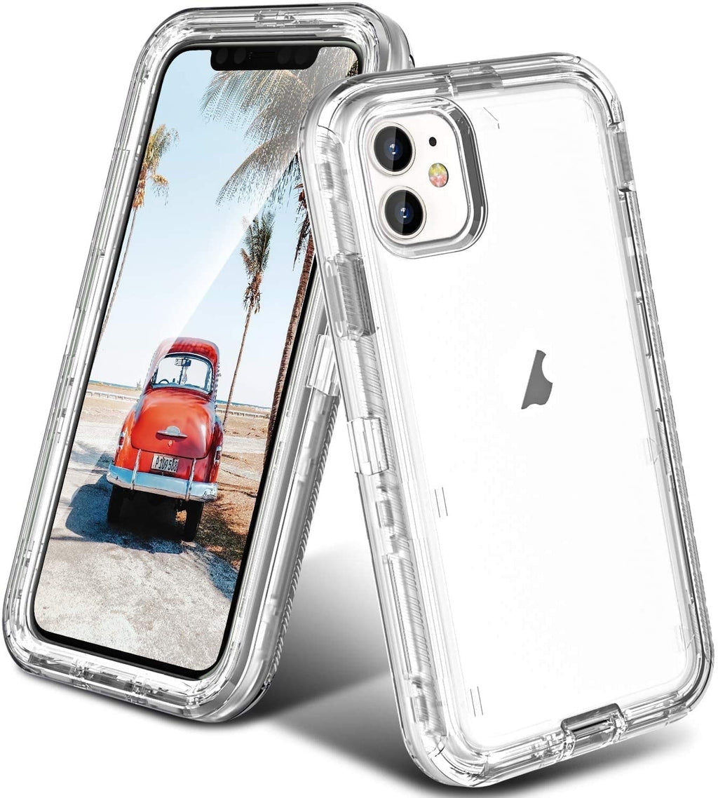 For iPhone 12 Pro Max [6.7-inch] Heavy Duty Shockproof Protection Phone Cases, Anti-Drop, Triple Layer Transparent Protective Back Cover Case