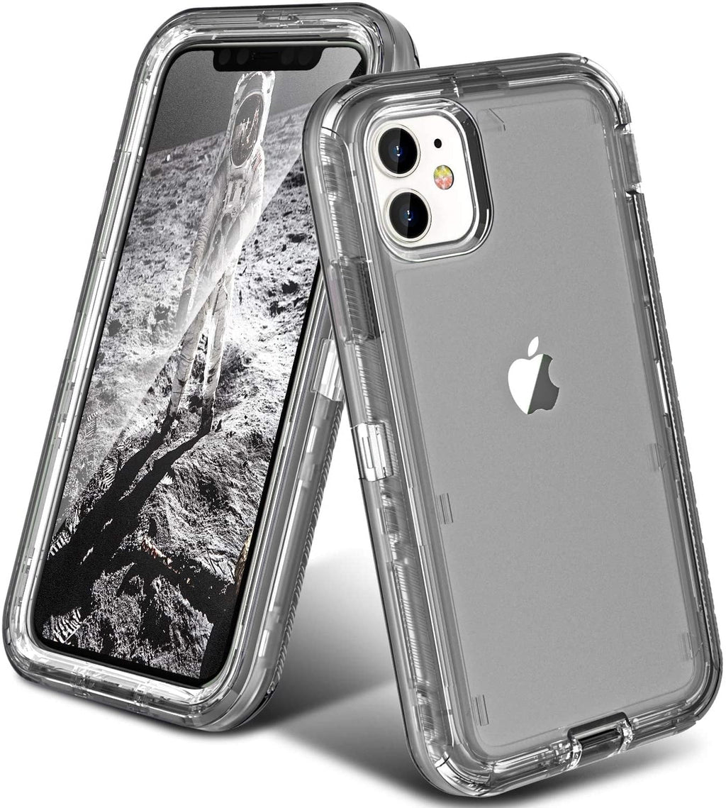 For iPhone 12 Pro Max [6.7-inch] Heavy Duty Shockproof Protection Phone Cases, Anti-Drop, Triple Layer Transparent Protective Back Cover Case