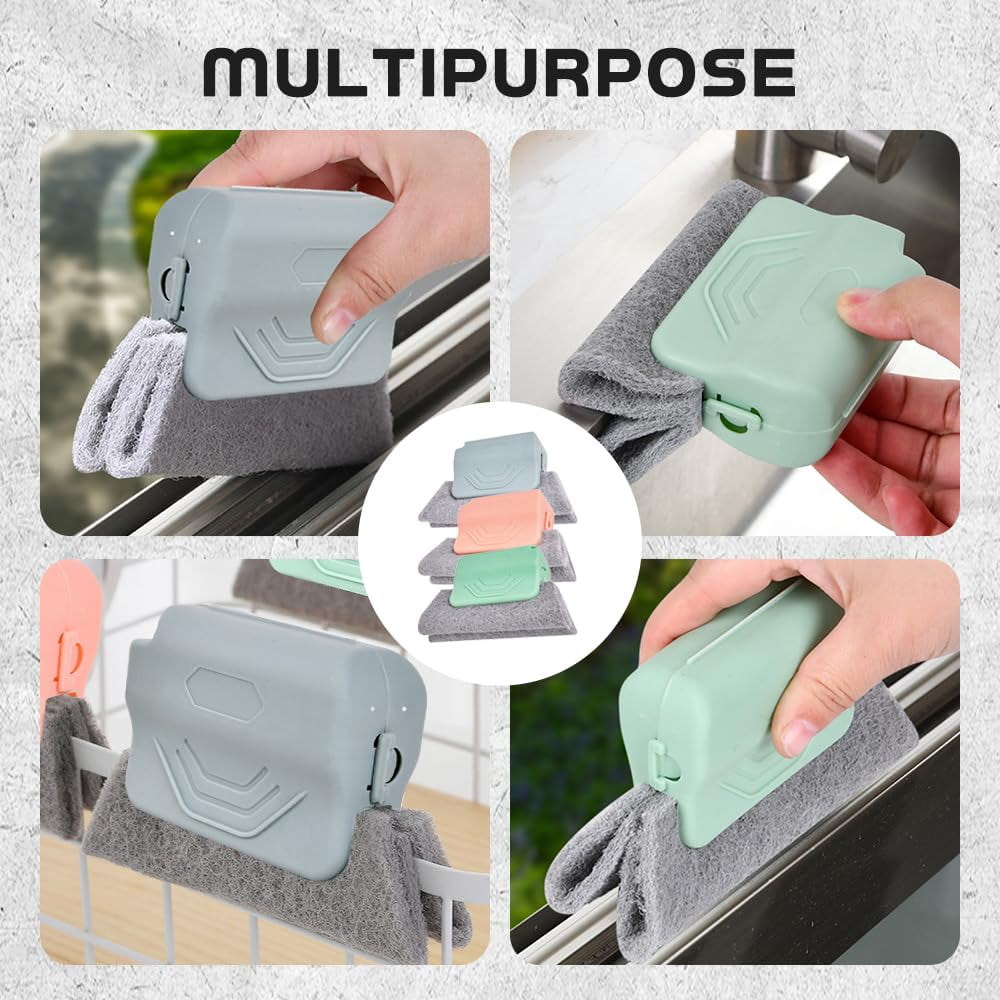 Magic Window Track Cleaner, 2026 New Window Groove Cleaning Brush Tools Set, for Window lides Gaps Tile Lines Shutter Slats Car Vents &amp; Narrow Gaps