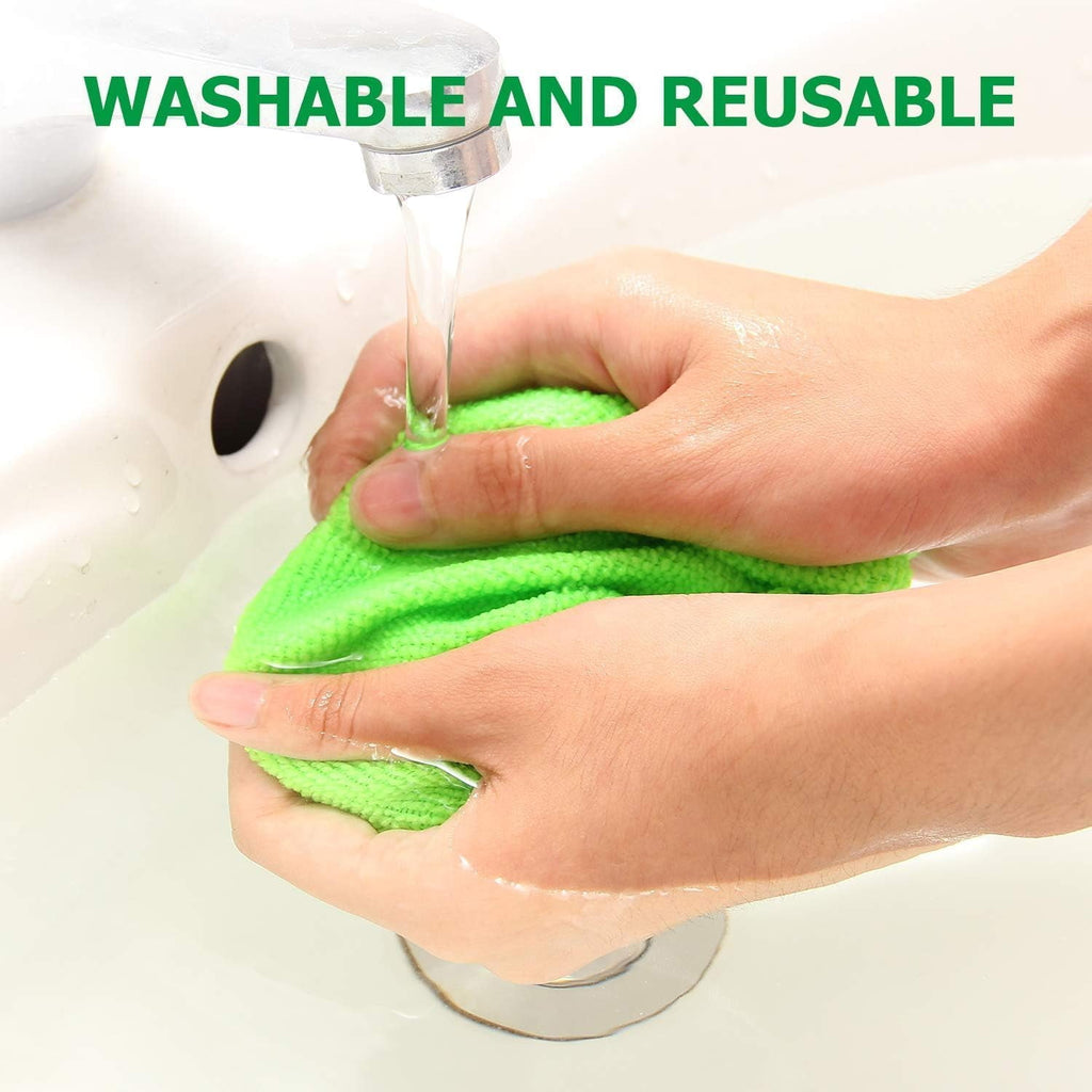 XINDELL Windshield Cleaner Tool – Car Interior Window Cleaning Kit with Extendable Handle &amp; 4 Microfiber Pads, Auto Wiper Inside Windshield Brush for Car &amp; Home Windows