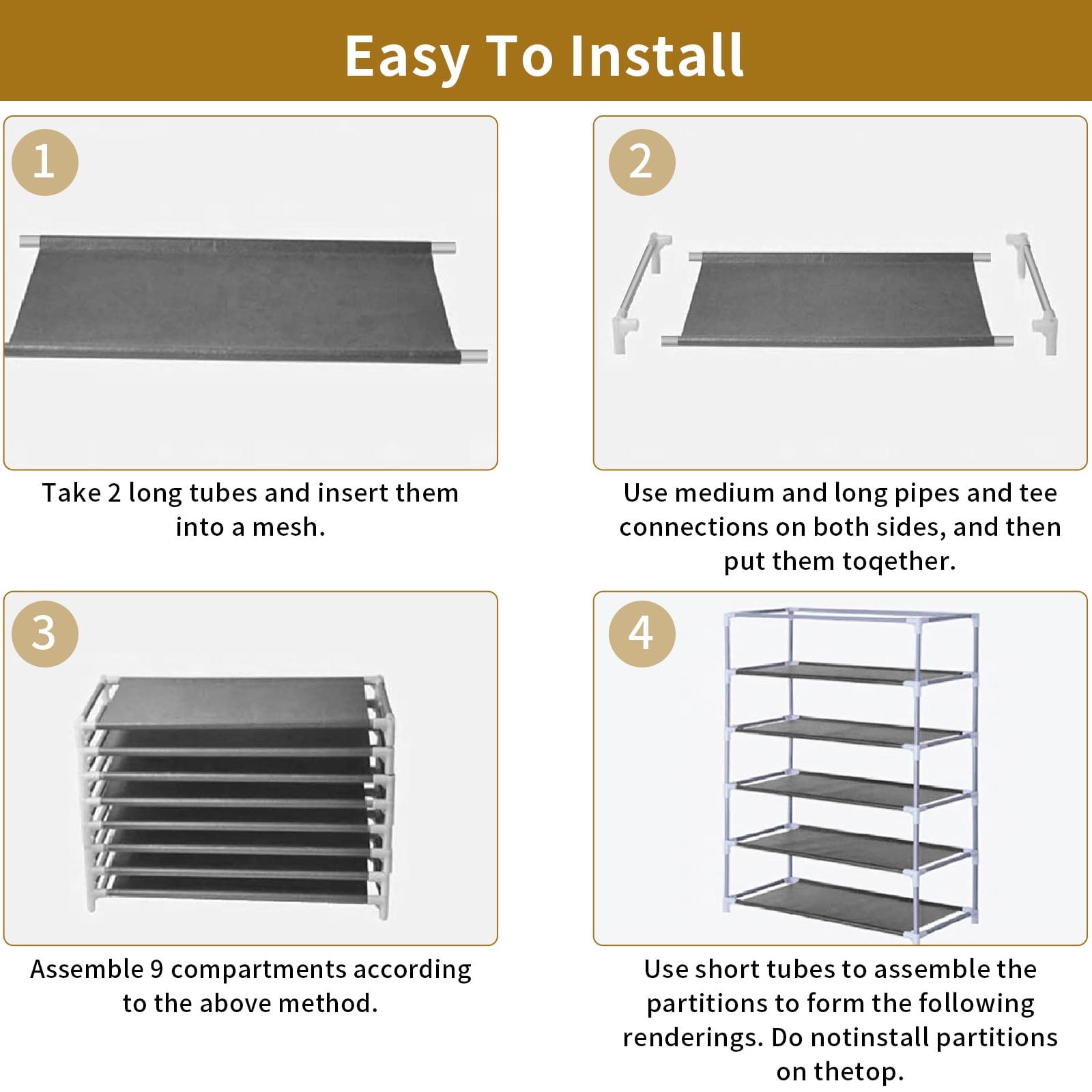Dustproof Gray Shoe Rack with Detachable Cover, Closet Fit Sturdy Frame Easy Assembly, 10 Tiers Shoe Storage Organizer for Entryway Bedroom