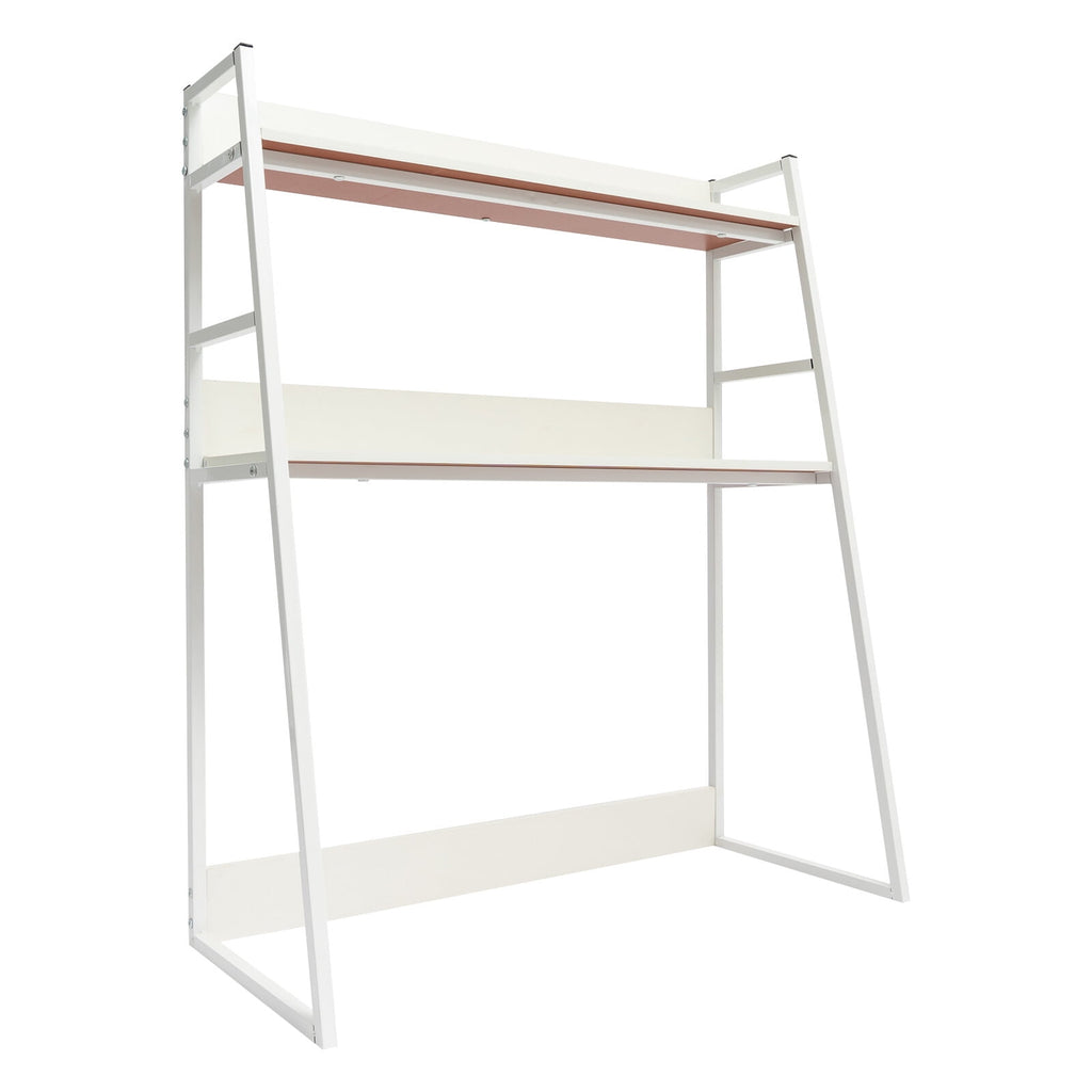 29.5*12.6 Freestanding White Desktop Bookshelf Multipurpose Desktop Hutch Countertop Hutch Bookshelf