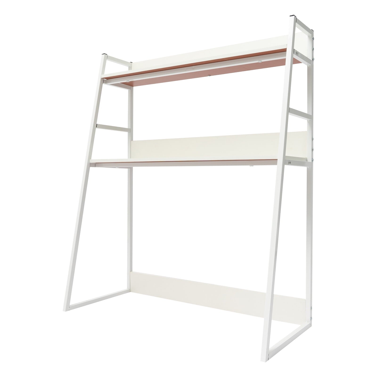 29.5*12.6 Freestanding White Desktop Bookshelf Multipurpose Desktop Hutch Countertop Hutch Bookshelf