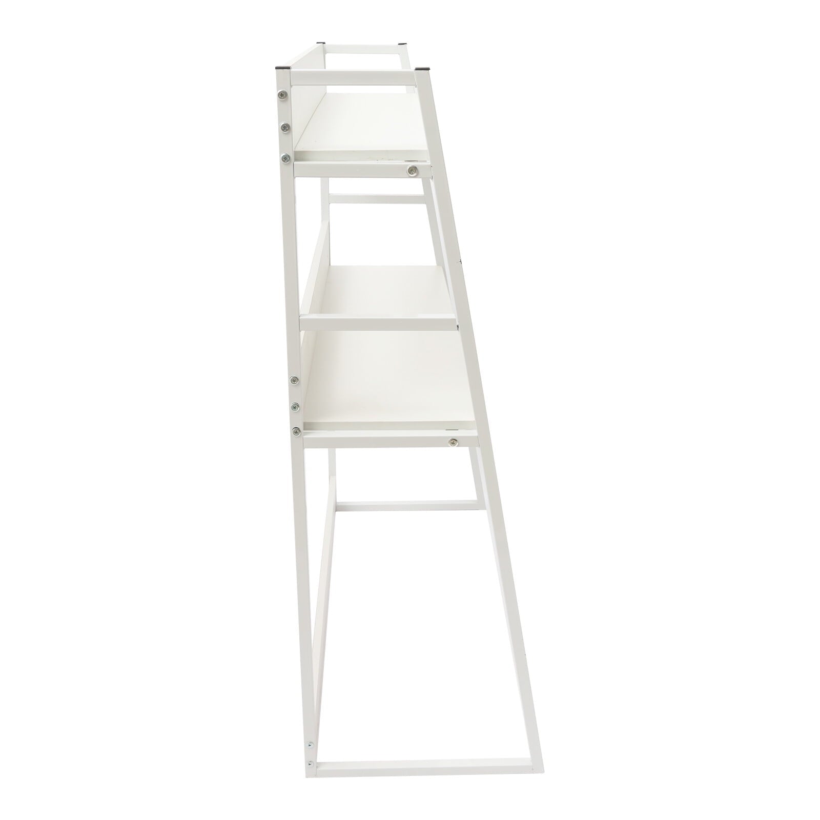 29.5*12.6 Freestanding White Desktop Bookshelf Multipurpose Desktop Hutch Countertop Hutch Bookshelf
