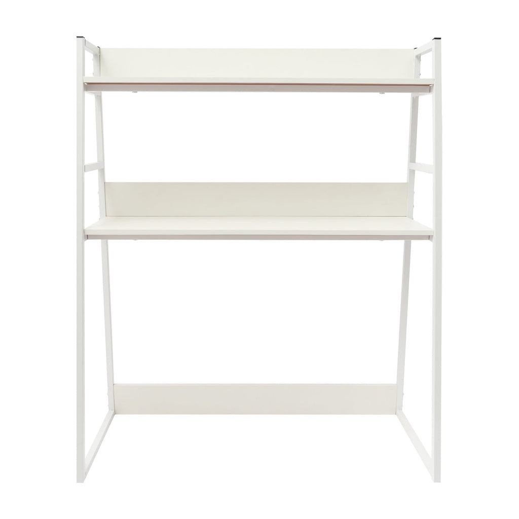 29.5*12.6 Freestanding White Desktop Bookshelf Multipurpose Desktop Hutch Countertop Hutch Bookshelf