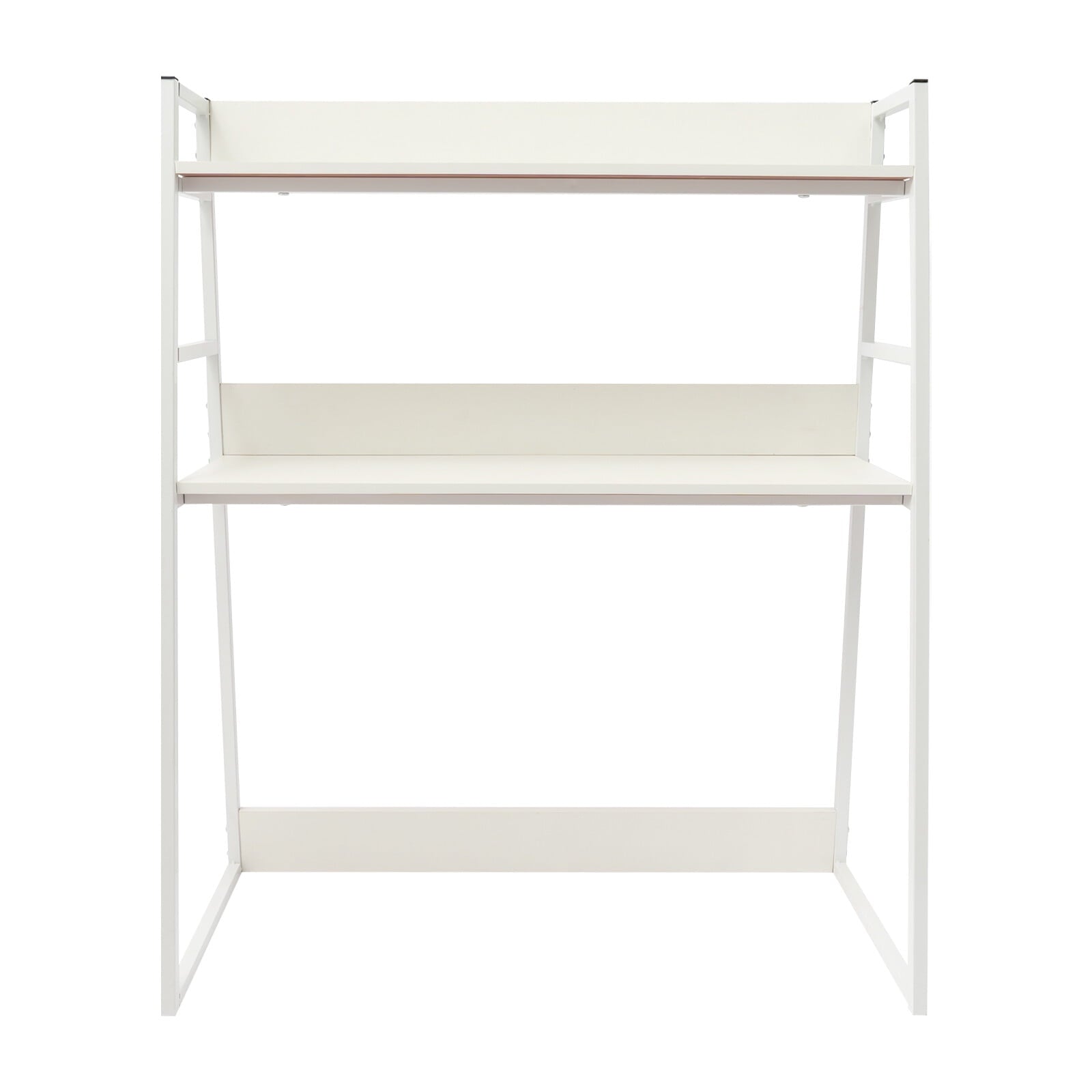 29.5*12.6 Freestanding White Desktop Bookshelf Multipurpose Desktop Hutch Countertop Hutch Bookshelf