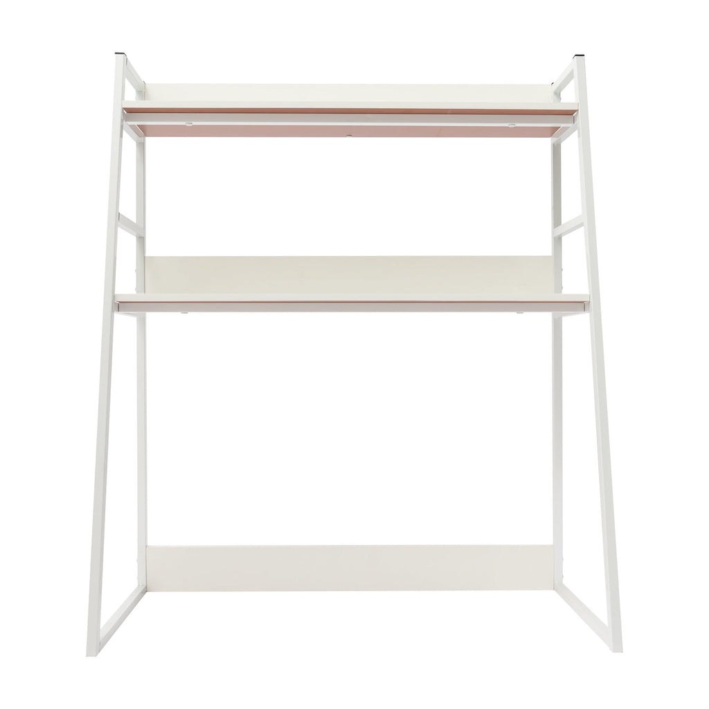29.5*12.6 Freestanding White Desktop Bookshelf Multipurpose Desktop Hutch Countertop Hutch Bookshelf
