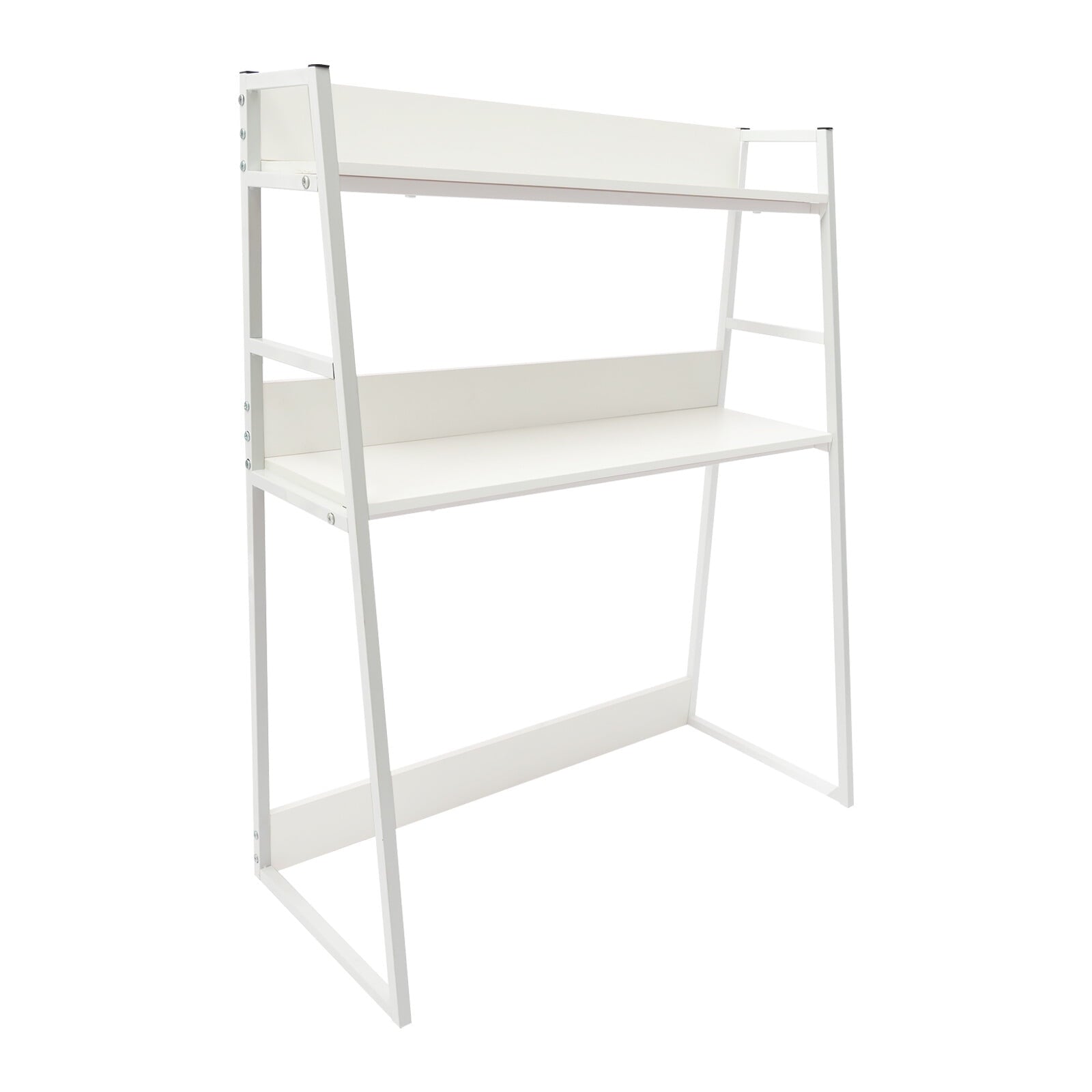 29.5*12.6 Freestanding White Desktop Bookshelf Multipurpose Desktop Hutch Countertop Hutch Bookshelf