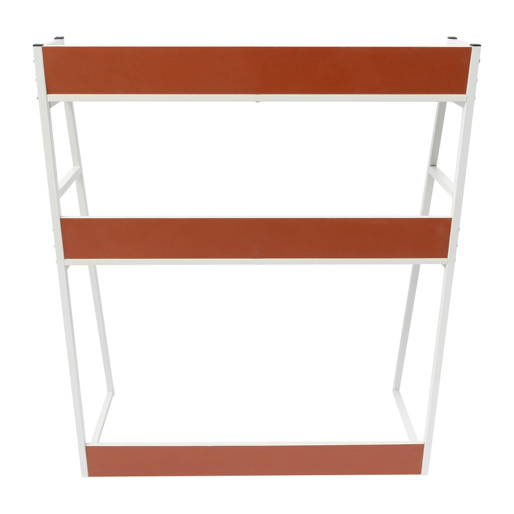 29.5*12.6 Freestanding White Desktop Bookshelf Multipurpose Desktop Hutch Countertop Hutch Bookshelf