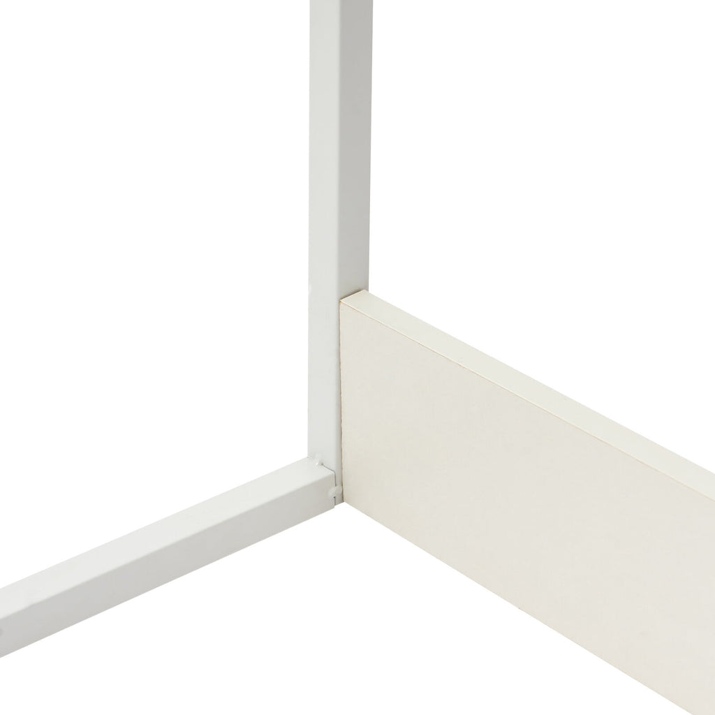 29.5*12.6 Freestanding White Desktop Bookshelf Multipurpose Desktop Hutch Countertop Hutch Bookshelf