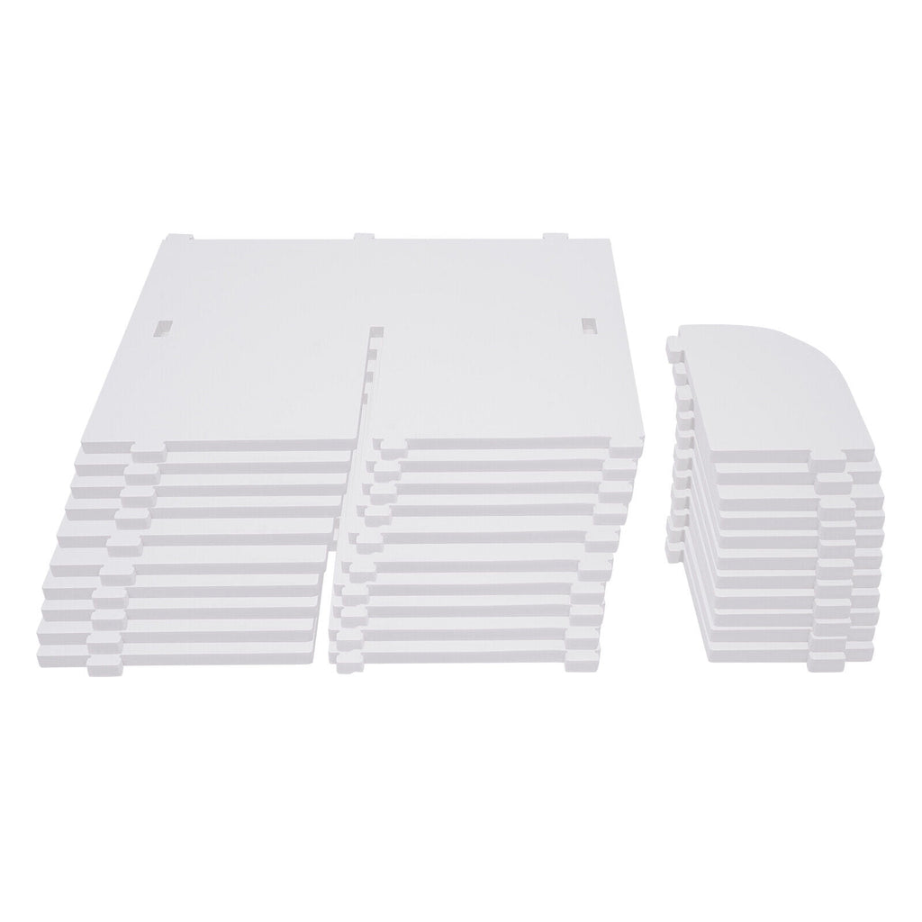 5 Tier Rotating Bookshelf, Indoor White Stackable Bookcase Storage Shelf Round Freestanding Display Rack Revolving Bookcase