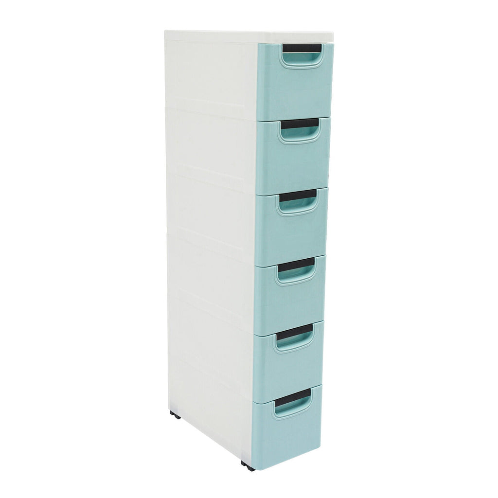 6 Drawers Storage Cabinet, Narrow Space Storage Cabinet Rack for Home Office