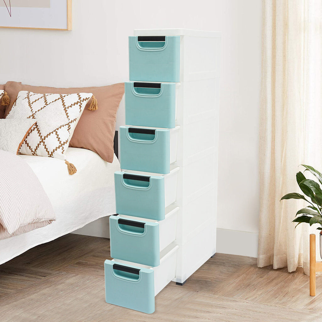 6 Drawers Storage Cabinet, Narrow Space Storage Cabinet Rack for Home Office