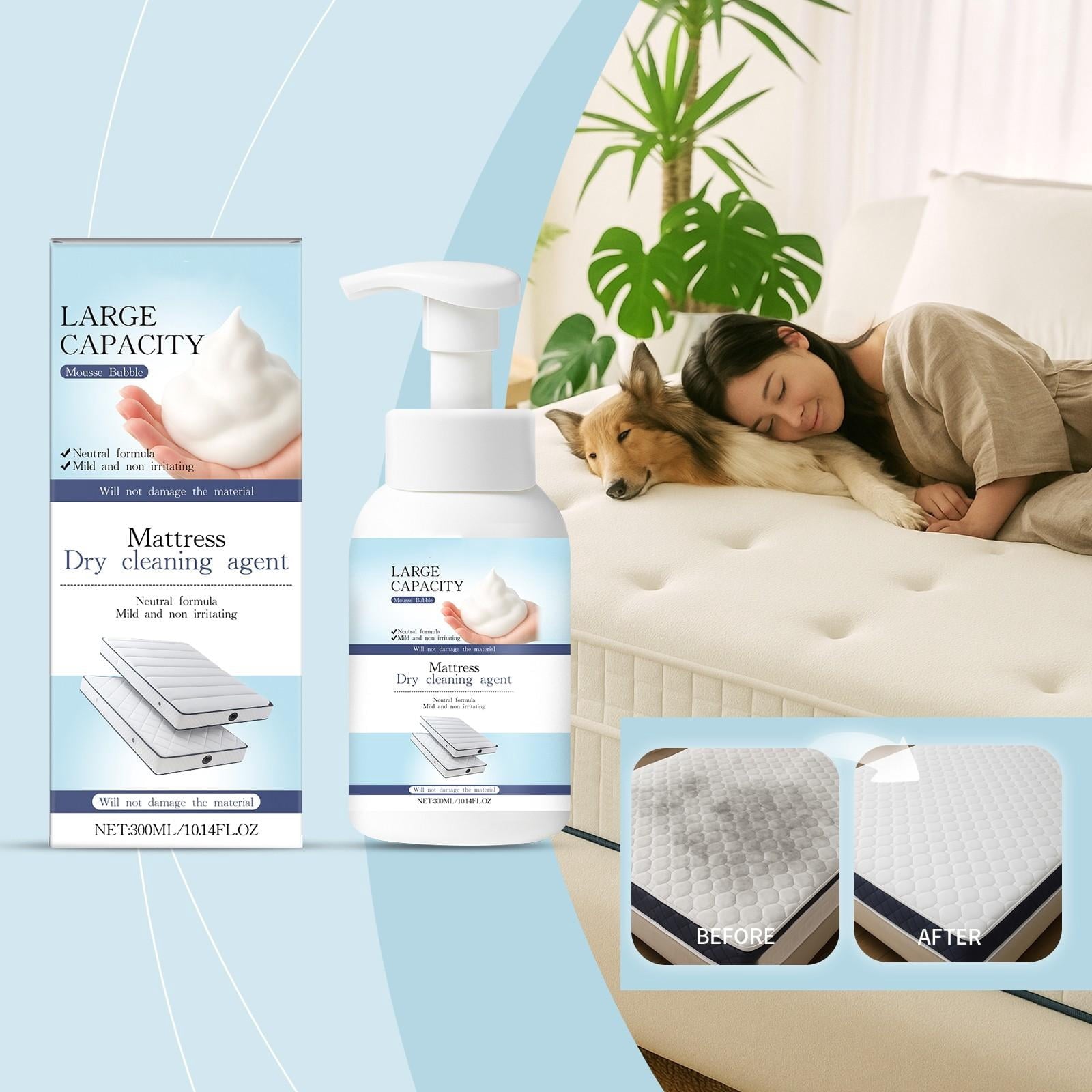 Mattress Cleaner, Furniture Cleaner Upholstery, 300Ml Mild Non-Irritating Mousse Solution, Stain-Lifting Dry Cleaning formula, for Maintaining Fabric Couches, Mattresses, Area