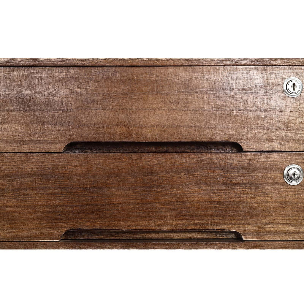 Wooden Desktop Jewelry Drawer Storage Box Table Cabinet Holder Organizer Chest
