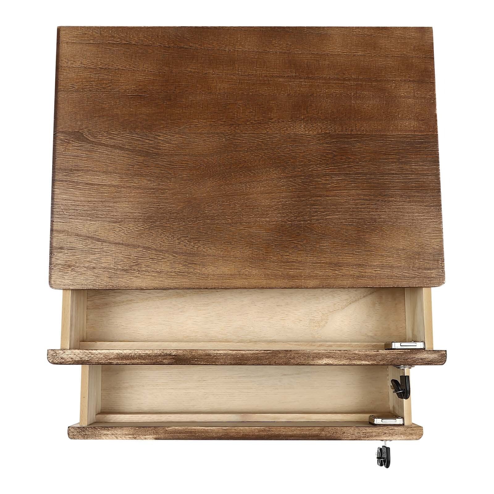 Wooden Desktop Jewelry Drawer Storage Box Table Cabinet Holder Organizer Chest