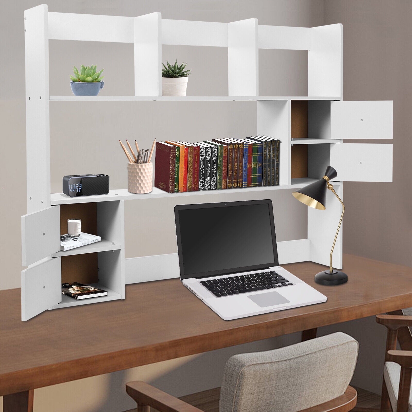 3 Tiers 100cm Office Desktop Organizer Stand Storage Rack Tabletop Display Rack