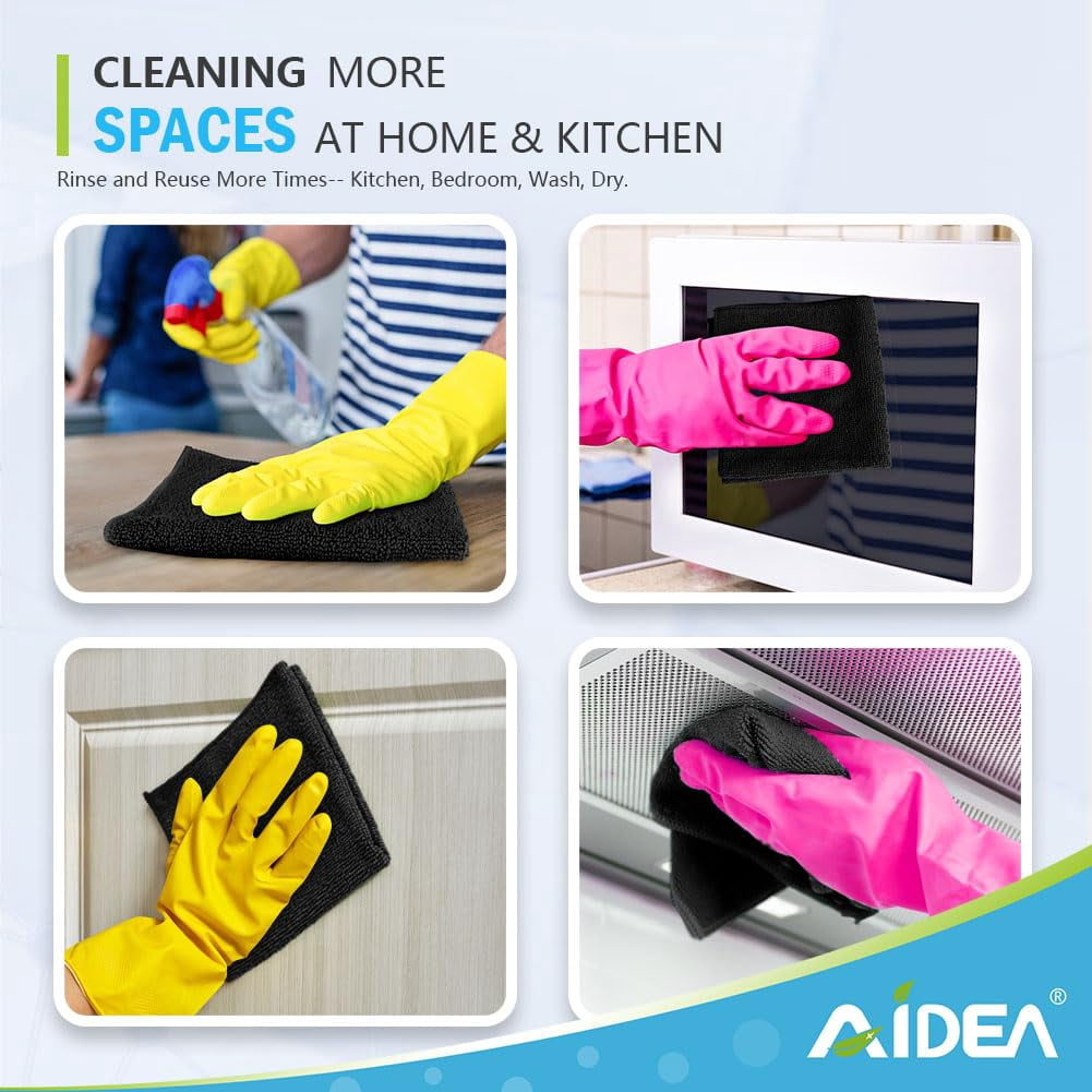 Microfiber Cleaning Cloth-50PK, Soft Microfiber Towels For Cars, Absorbent Cleaning Rags, Lint-Free Streak-Free Wash Cloths For House, Kitchen, Window(12in.x12in)