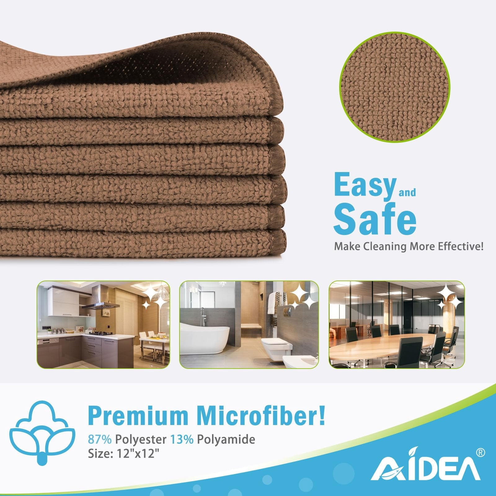 Microfiber Cleaning Cloth-50PK, Soft Microfiber Towels For Cars, Absorbent Cleaning Rags, Lint-Free Streak-Free Wash Cloths For House, Kitchen, Window(12in.x12in)
