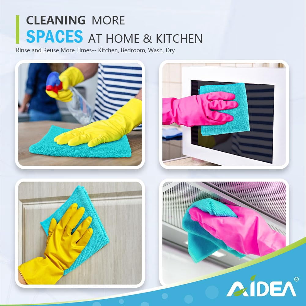 Microfiber Cleaning Cloth-50PK, Soft Microfiber Towels For Cars, Absorbent Cleaning Rags, Lint-Free Streak-Free Wash Cloths For House, Kitchen, Window(12in.x12in)