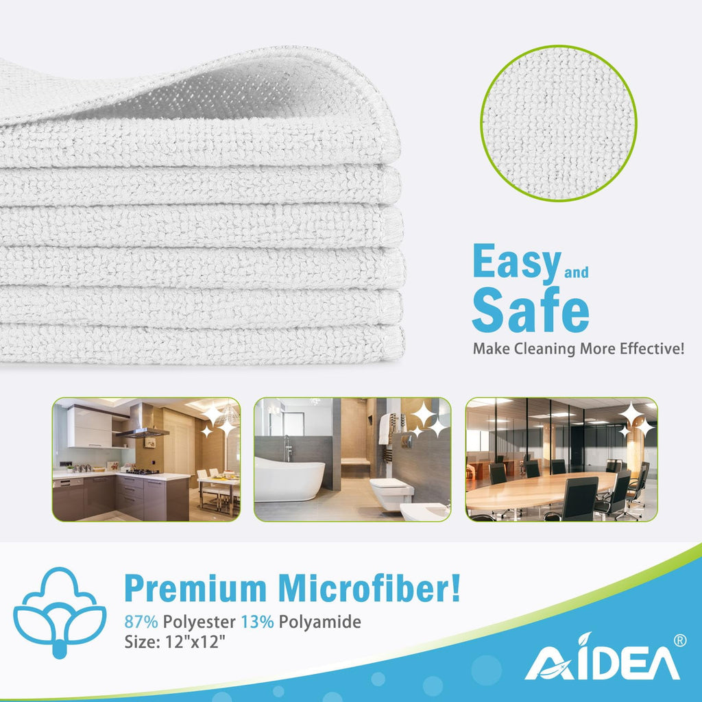 Microfiber Cleaning Cloth-50PK, Soft Microfiber Towels For Cars, Absorbent Cleaning Rags, Lint-Free Streak-Free Wash Cloths For House, Kitchen, Window(12in.x12in)