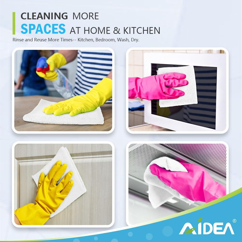 Microfiber Cleaning Cloth-50PK, Soft Microfiber Towels For Cars, Absorbent Cleaning Rags, Lint-Free Streak-Free Wash Cloths For House, Kitchen, Window(12in.x12in)