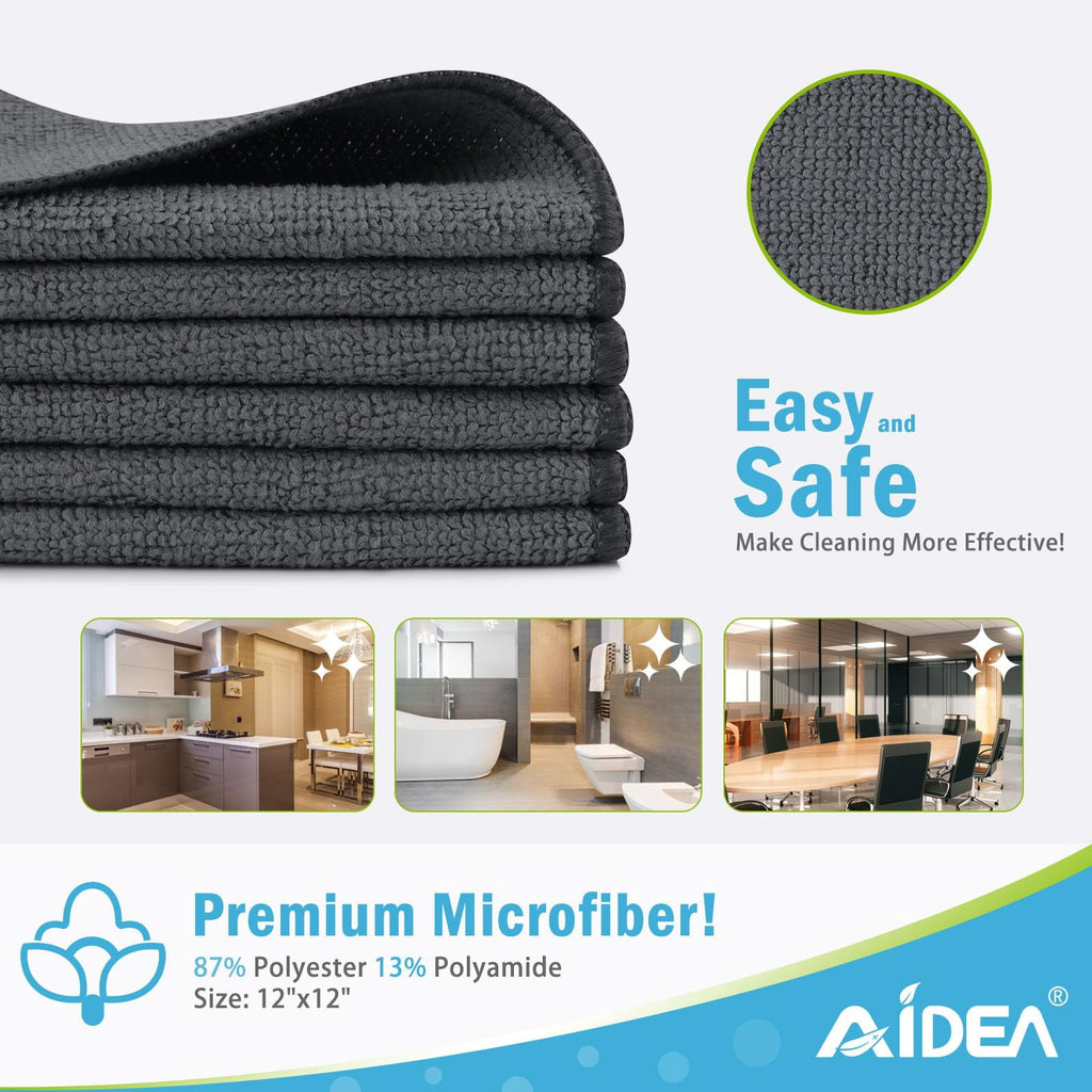 Microfiber Cleaning Cloth-50PK, Soft Microfiber Towels For Cars, Absorbent Cleaning Rags, Lint-Free Streak-Free Wash Cloths For House, Kitchen, Window(12in.x12in)