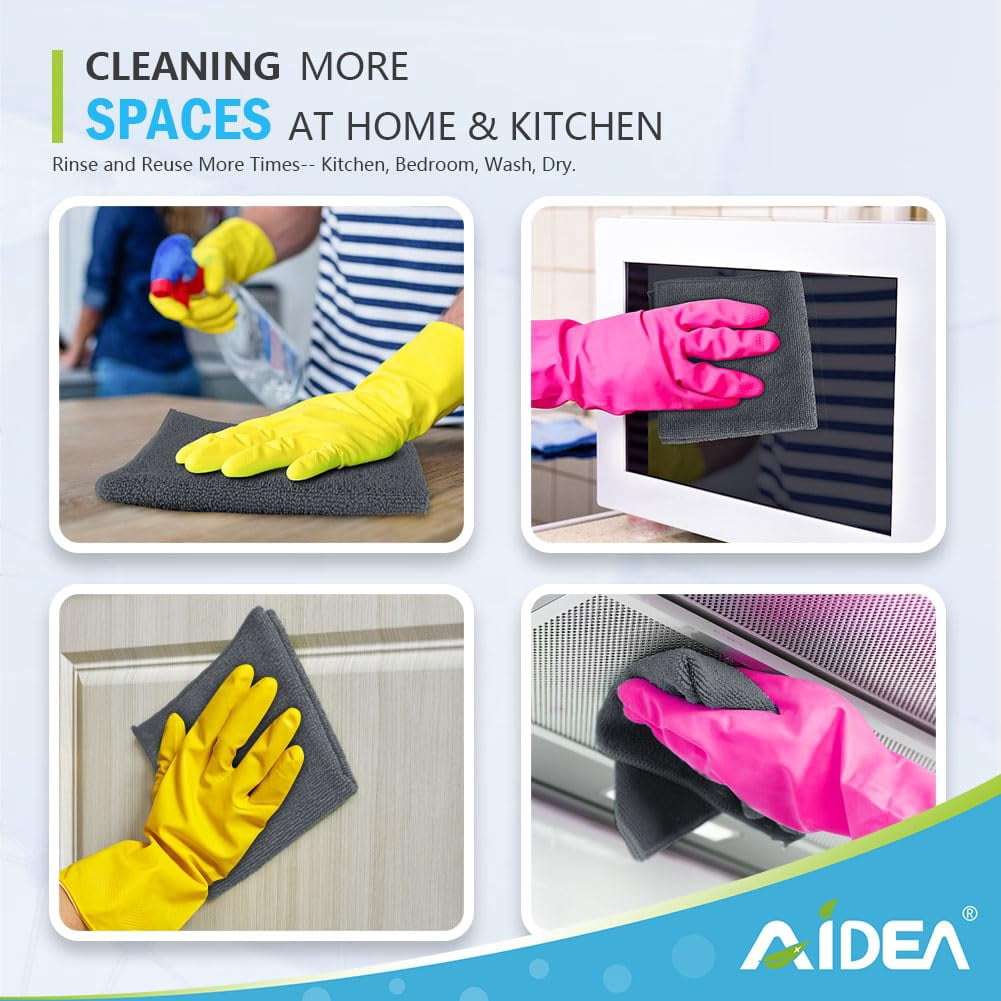 Microfiber Cleaning Cloth-50PK, Soft Microfiber Towels For Cars, Absorbent Cleaning Rags, Lint-Free Streak-Free Wash Cloths For House, Kitchen, Window(12in.x12in)