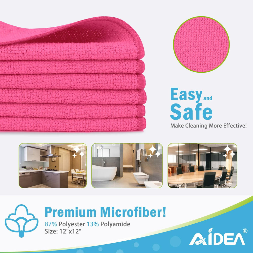 Microfiber Cleaning Cloth-50PK, Soft Microfiber Towels For Cars, Absorbent Cleaning Rags, Lint-Free Streak-Free Wash Cloths For House, Kitchen, Window(12in.x12in)