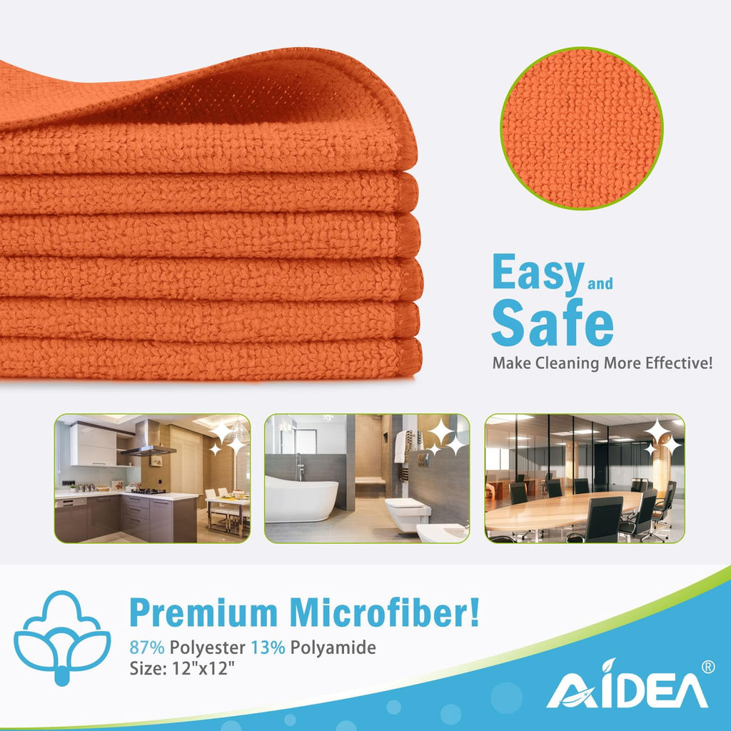 Microfiber Cleaning Cloth-50PK, Soft Microfiber Towels For Cars, Absorbent Cleaning Rags, Lint-Free Streak-Free Wash Cloths For House, Kitchen, Window(12in.x12in)