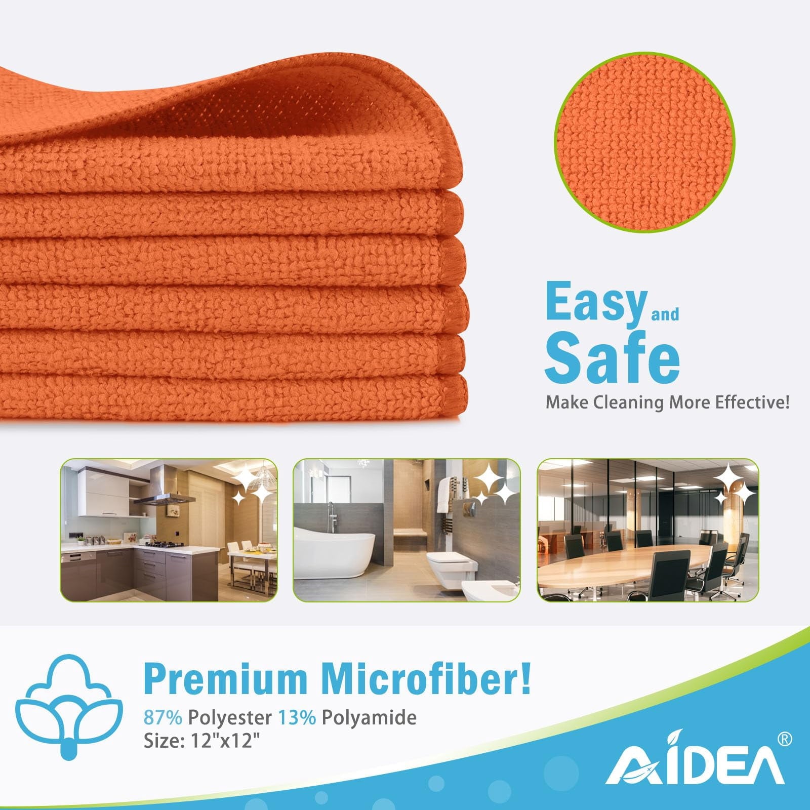 Microfiber Cleaning Cloth-50PK, Soft Microfiber Towels For Cars, Absorbent Cleaning Rags, Lint-Free Streak-Free Wash Cloths For House, Kitchen, Window(12in.x12in)