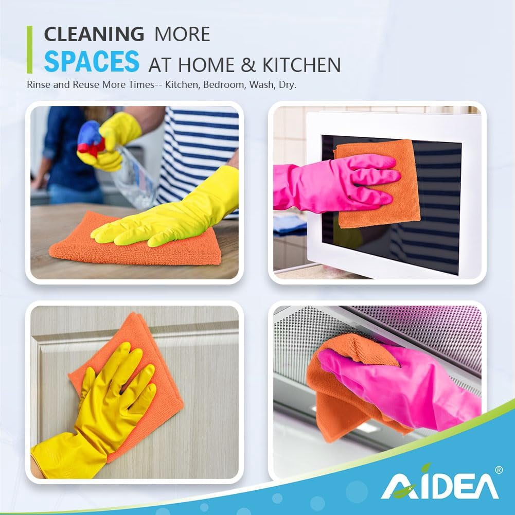 Microfiber Cleaning Cloth-50PK, Soft Microfiber Towels For Cars, Absorbent Cleaning Rags, Lint-Free Streak-Free Wash Cloths For House, Kitchen, Window(12in.x12in)