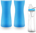 Water Bottle 2Pcs, 22oz Water Bottle Plastic and Stainless Steel Bottle  Water Bottle Cover for Retaining Temperature - Black