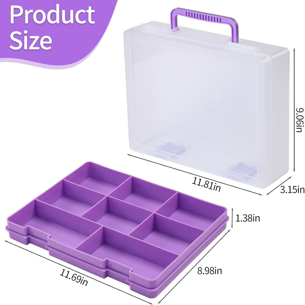 AllWays Plaza Toy Storage Organizer for Lego Stackable Organizer Bins Portable Organizer Containers Storage Box Plastic Case for Bead Bracelet Making DIY Jewelry Nail Charms (Blue)