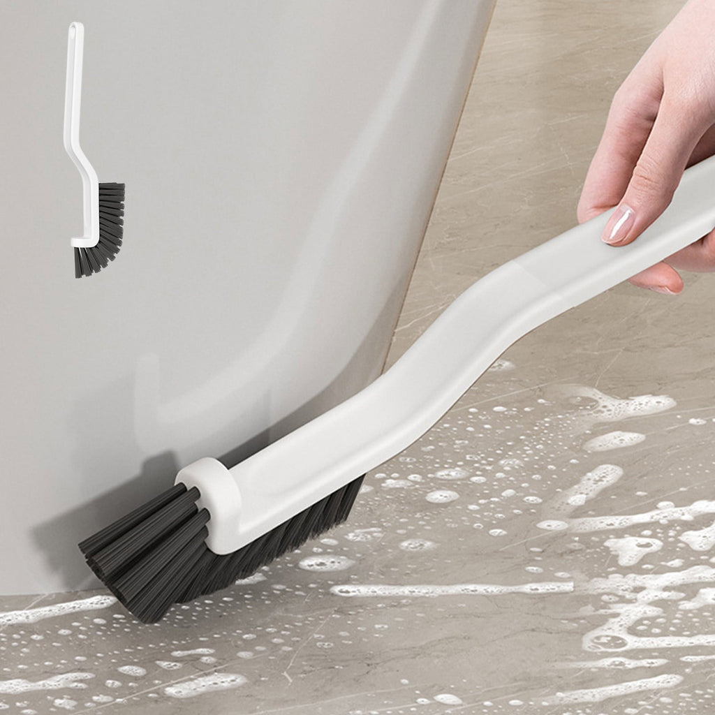 Bathroom Cleaning Brush Stiff Bristle Scrubber 11.4 Inch Plastic Handle Sweeping Tool to Clean Kitchen Tiles