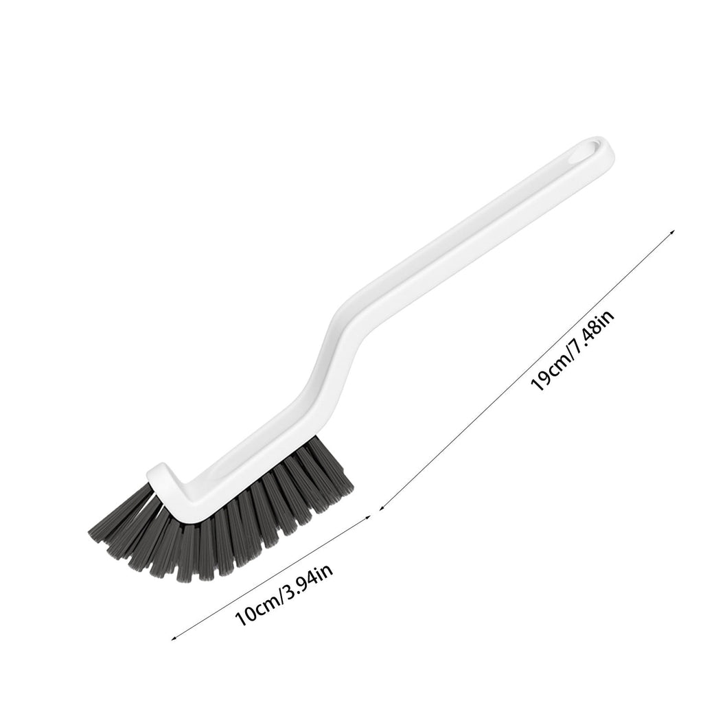 Bathroom Cleaning Brush Stiff Bristle Scrubber 11.4 Inch Plastic Handle Sweeping Tool to Clean Kitchen Tiles