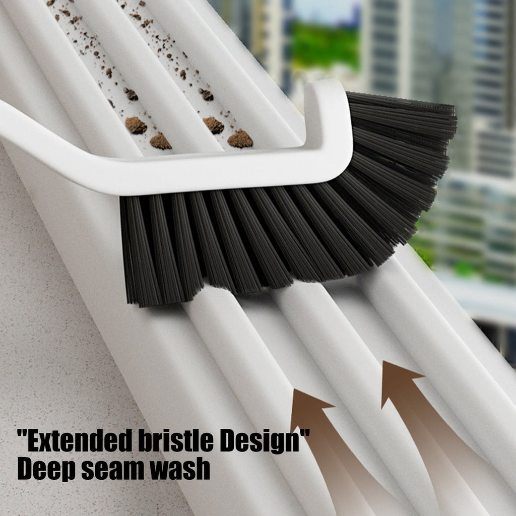 Bathroom Cleaning Brush Stiff Bristle Scrubber 11.4 Inch Plastic Handle Sweeping Tool to Clean Kitchen Tiles
