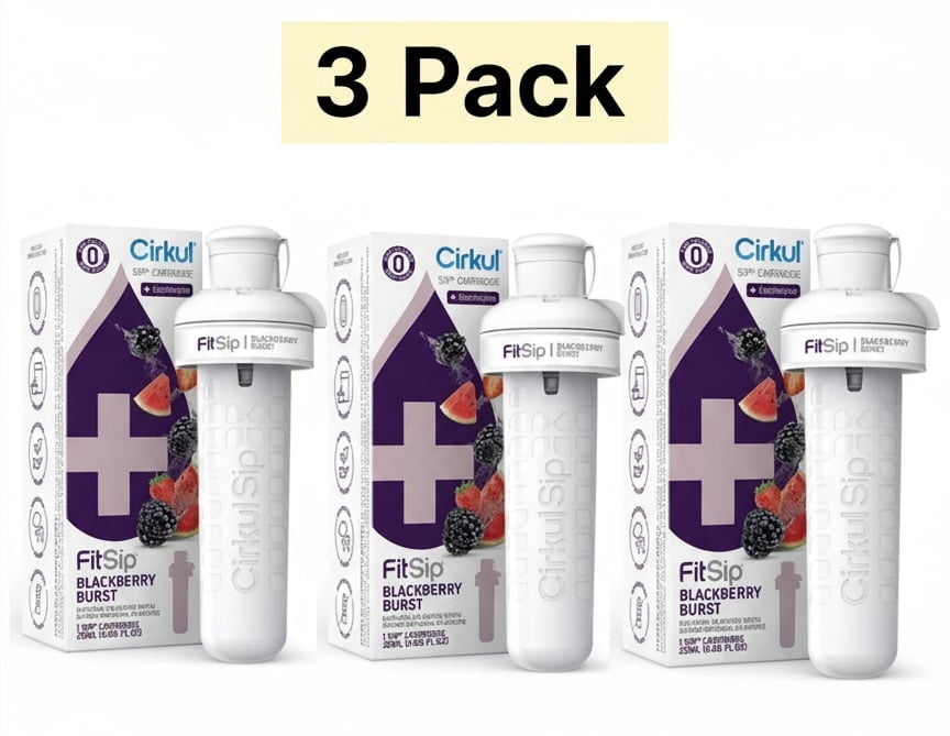 (3 pack)   Blackberry Burst Flavor Cartridge, Drink Mix.