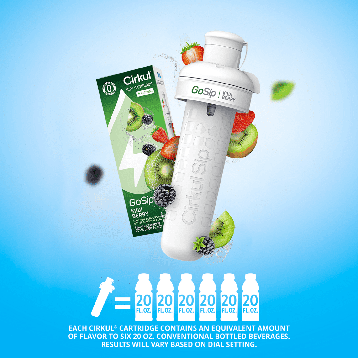 (2 pack)   Kiwi Berry Flavor Cartridge, Drink Mix, 1-Pack