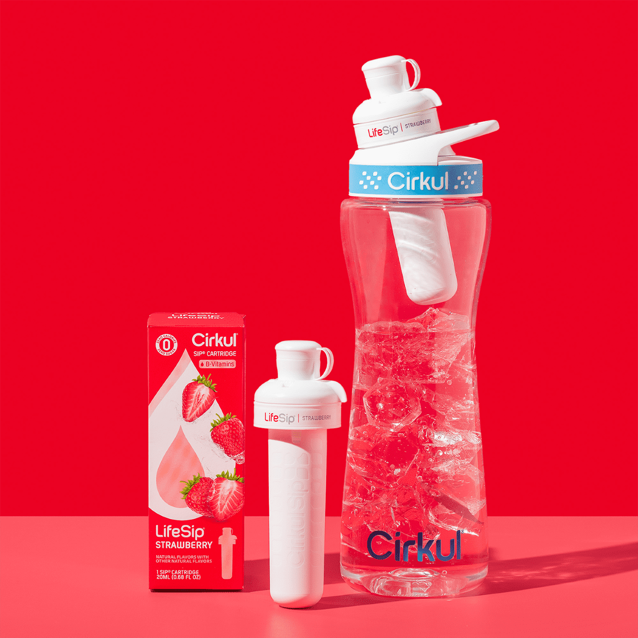 (3 pack)   Strawberry Flavor Cartridge, Drink Mix, 1-Pack