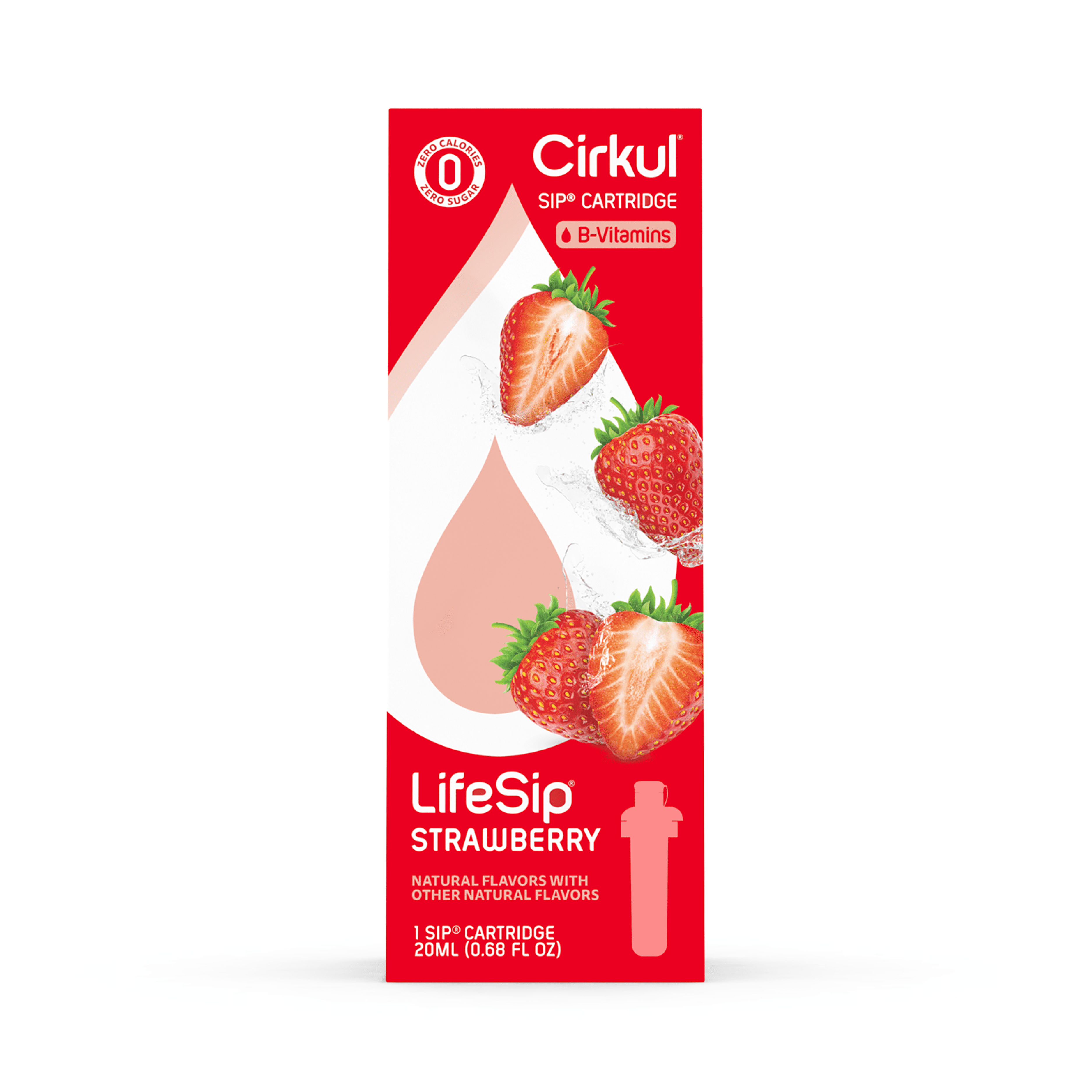 (3 pack)   Strawberry Flavor Cartridge, Drink Mix, 1-Pack
