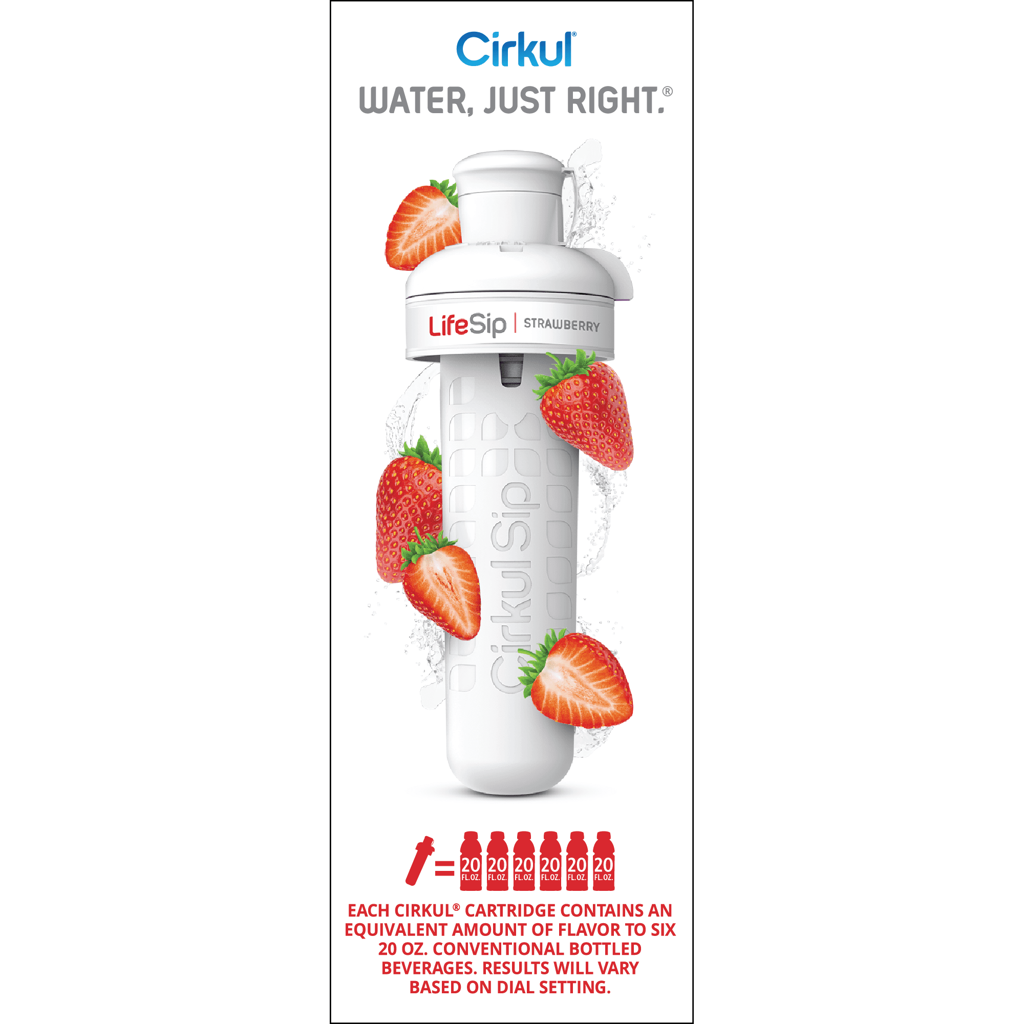 (3 pack)   Strawberry Flavor Cartridge, Drink Mix, 1-Pack