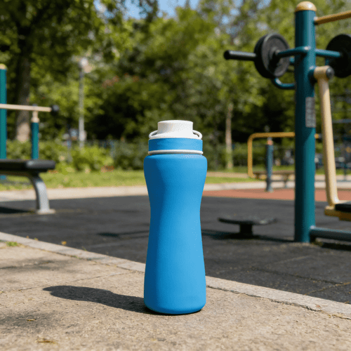 2026 New Silicone Bottle Protector Custom-Fit Design for 22Oz  Bottles Liquid Spill-Proof Silicone Sleeve Blue for Gym,Travel,Workout,Commuting,Home