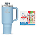 40oz All-Day StrawSip, Raindrop Blue &amp;   Flavor Cartridge Variety Pack, Drink Mix, 6-Pack