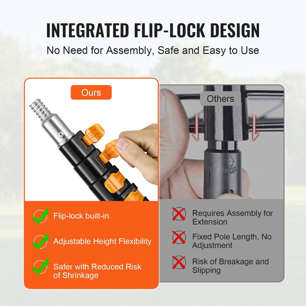 Adjustable 7 to 30FT Telescoping Pole - Painting, Window Cleaning &amp; Dusting Tool